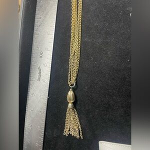 Kramar Elegant Gold Tassel Necklace